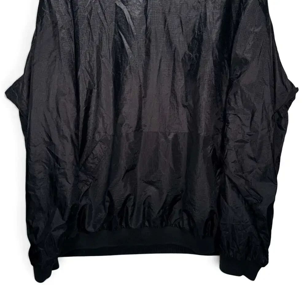 Vintage Adidas Windbreaker Mens XL 90s Black Ripstop Sweatshirt Athleisure Y2K